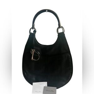 Black Leather Medium Dior 61 tote.